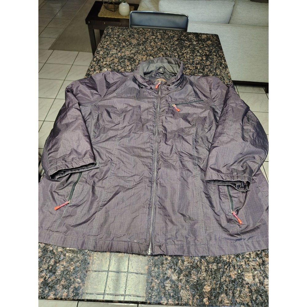 ZeroXposur Boarding Co Mens 1X Grey Full Zip Lightweight Quilted Lined Jacket